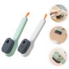 TOPPERFUN 2pcs Multipurpose Shoe Cleaning Brush with Soap Dispenser and Supple Bristles, Comfortable to Hold Plastic Brushes for Home and Bathroom Cleaning view 3