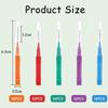 iCovalescent 80 Pcs Interdental Brushes, Teeth Cleaner, Tooth Cleaning Tool for Cleaning Gaps Between Teeth(5 Colors) view 2