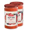 Africa Select Podravka Hot Ajvar Sauce 350g Sandwich Jar (Pack of 2) | Spicy Balkan Roasted Red Pepper Relish with Chili view 1