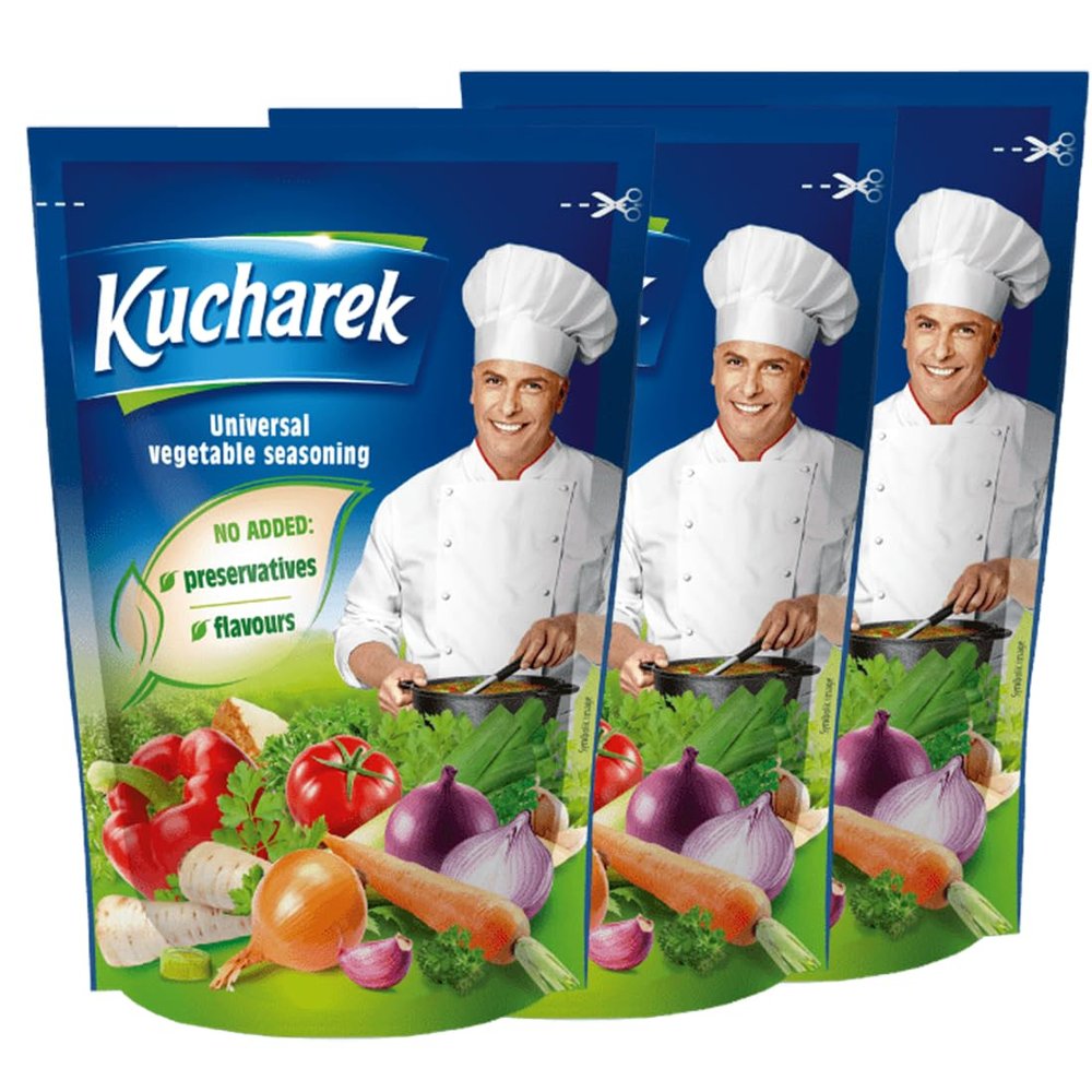 Africa Select Kucharek Vegetable Seasoning 1kg Tub (Pack of 3) | Universal All-Purpose Seasoning Mix