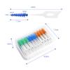 CATMEYE 210 Pcs Silicone Interdental Brushes Dental Toothpicks, DualHead Soft Gum Teeth Floss Sticks, Floss Picks, Oral Cleaning Tool with Portable Case, 3 Colours (Blue Green Orange) view 2