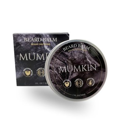 MUMKIN Beard Balm for Men Premium Beard Styling & Conditioning Balm with Natural Oils Softening, Moisturising & Shaping Formula for a Tamed, Healthy Beard (30g)