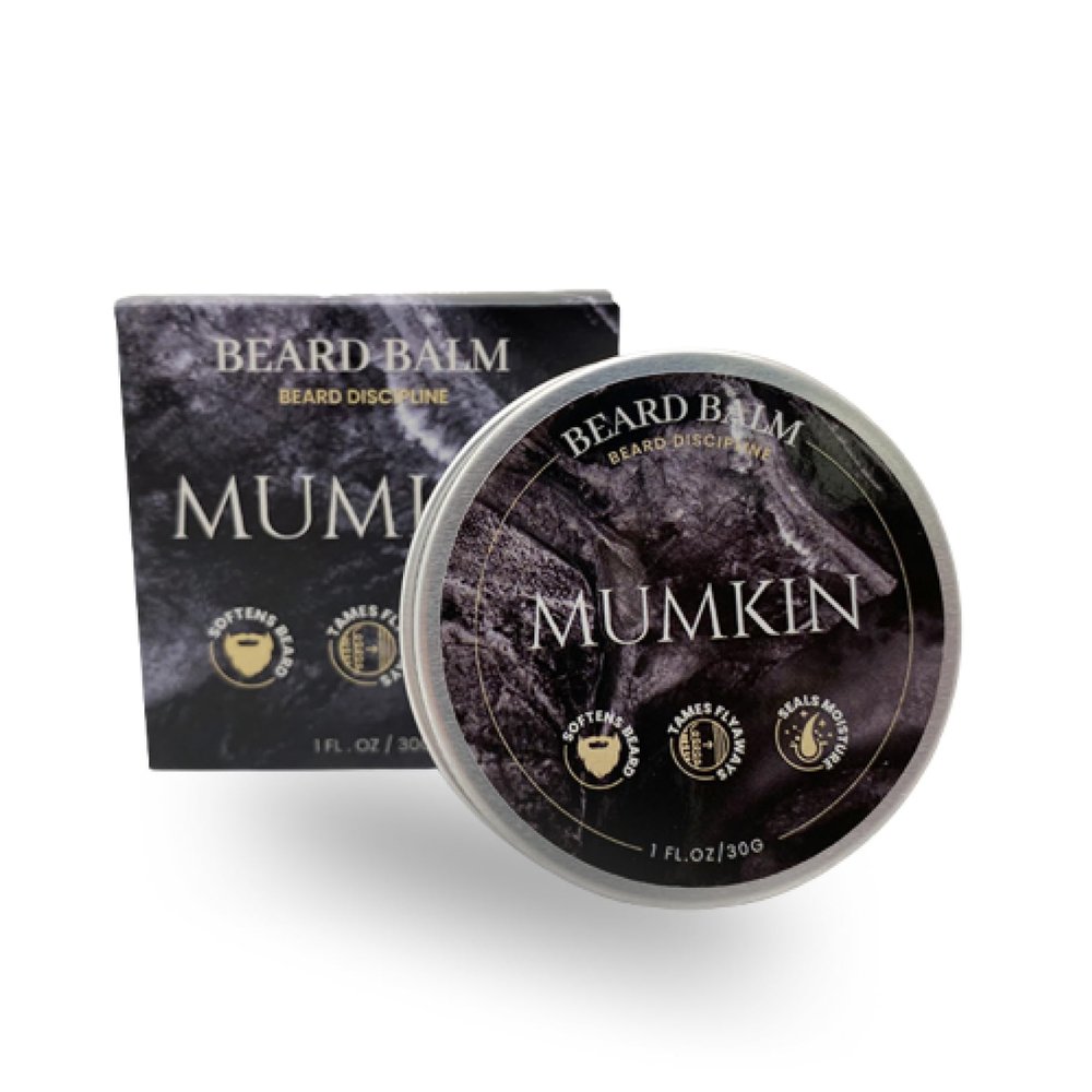 MUMKIN Beard Balm for Men Premium Beard Styling & Conditioning Balm with Natural Oils Softening, Moisturising & Shaping Formula for a Tamed, Healthy Beard (30g)