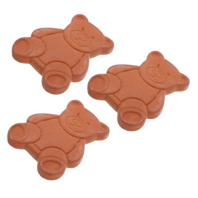 Cabilock 3pcs Bear-Shaped Pottery Humidity Absorber and Sugar Softening Pads for Food Storage Containers and Kitchen Use, Effective Moist Absorber for Brown Sugar and Dried Fruits