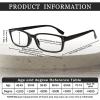 Kerecsen 4 Pack Reading Glasses for Men and Women with Spring Hinges - Black Designer Style Rectangular Readers (4 BLACK, 2.00, Dioptres) view 3