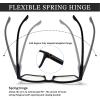 Kerecsen 4 Pack Reading Glasses for Men and Women with Spring Hinges - Black Designer Style Rectangular Readers (4 BLACK, 2.00, Dioptres) view 4