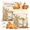 CXRYLZ-FUR 2Pcs Beeswax Bread Bags with Label Stickers Reusable view 1