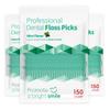 450 Count Mint Flavor Dental Floss Picks, Shred-Resistant Floss Stick for Deep Cleaning Tight Teeth, Flavoured Toothpicks for Daily Oral Care, Sealed Bag Moisture-Proof Package(3 Pack of 150 Count) view 1