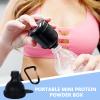 Dubbulon Supplement Funnel | Post-Workout Supplement Box - 50ml Mini Powder Box with Carabiner for Adults Seniors Travel Gym Airplane Beach Work Car view 2