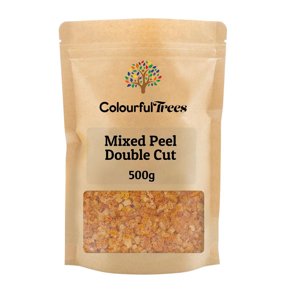 Italian Mixed Peel Double Cut 500g Candied Fruit for Baking, Cakes & Desserts by Colourful Trees