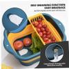 Collapsible Dish Basin with Drain Plug & Drain Basket Large Collapsible Sink Portable Multi-Functional Vegetable Washing Basket for Home Kitchen, Green view 3