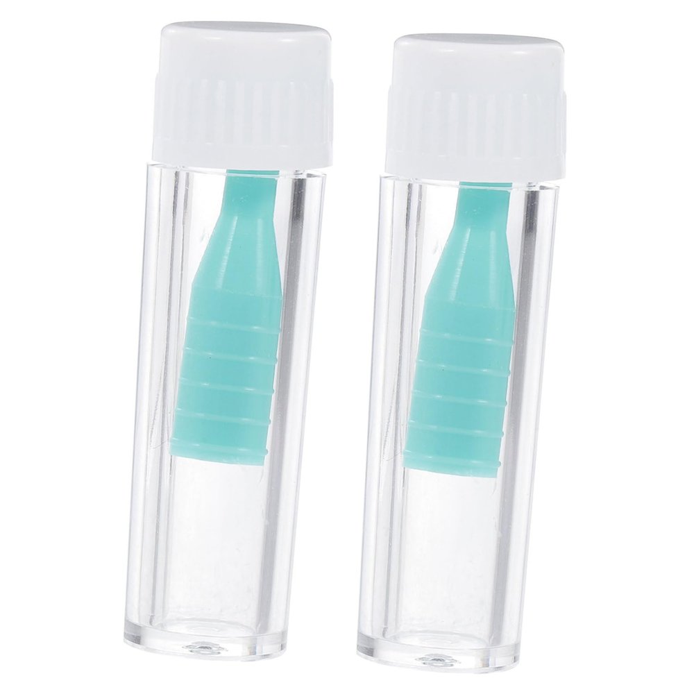 ERINGOGO 2Pcs Rgp Hard Contact Lens Remover and Inserter Tool, Green ABS Suction Cup with Bottle, Anti-Slip, Portable for Home Use and Travel