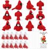 Jerify 12 Set Crochet Cardinal Gifts 4 Inch, Knitted Red Bird Gifts with Greeting Card Organza Bag for Christmas Stocking Stuffer Party Favor Coworker Employee Team Appreciation Volunteer view 1