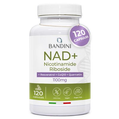 Bandini Liposomal NAD+ 120 Vegan Capsules | NAD Nicotinamide Riboside