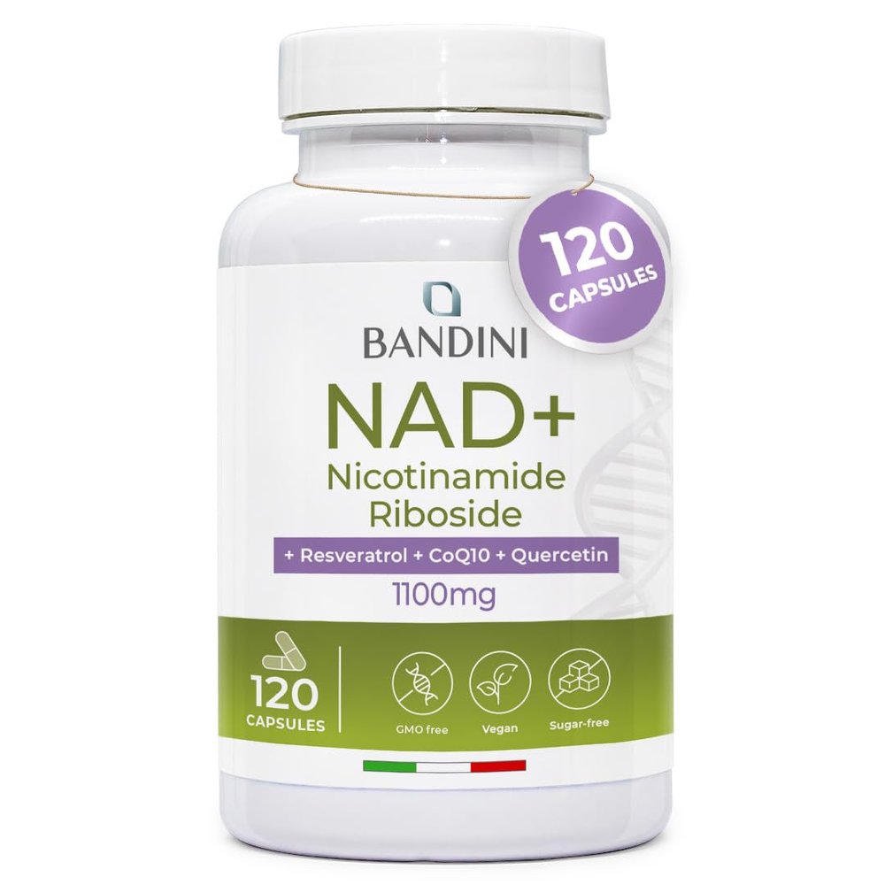 Bandini Liposomal NAD+ 120 Vegan Capsules | NAD Nicotinamide Riboside