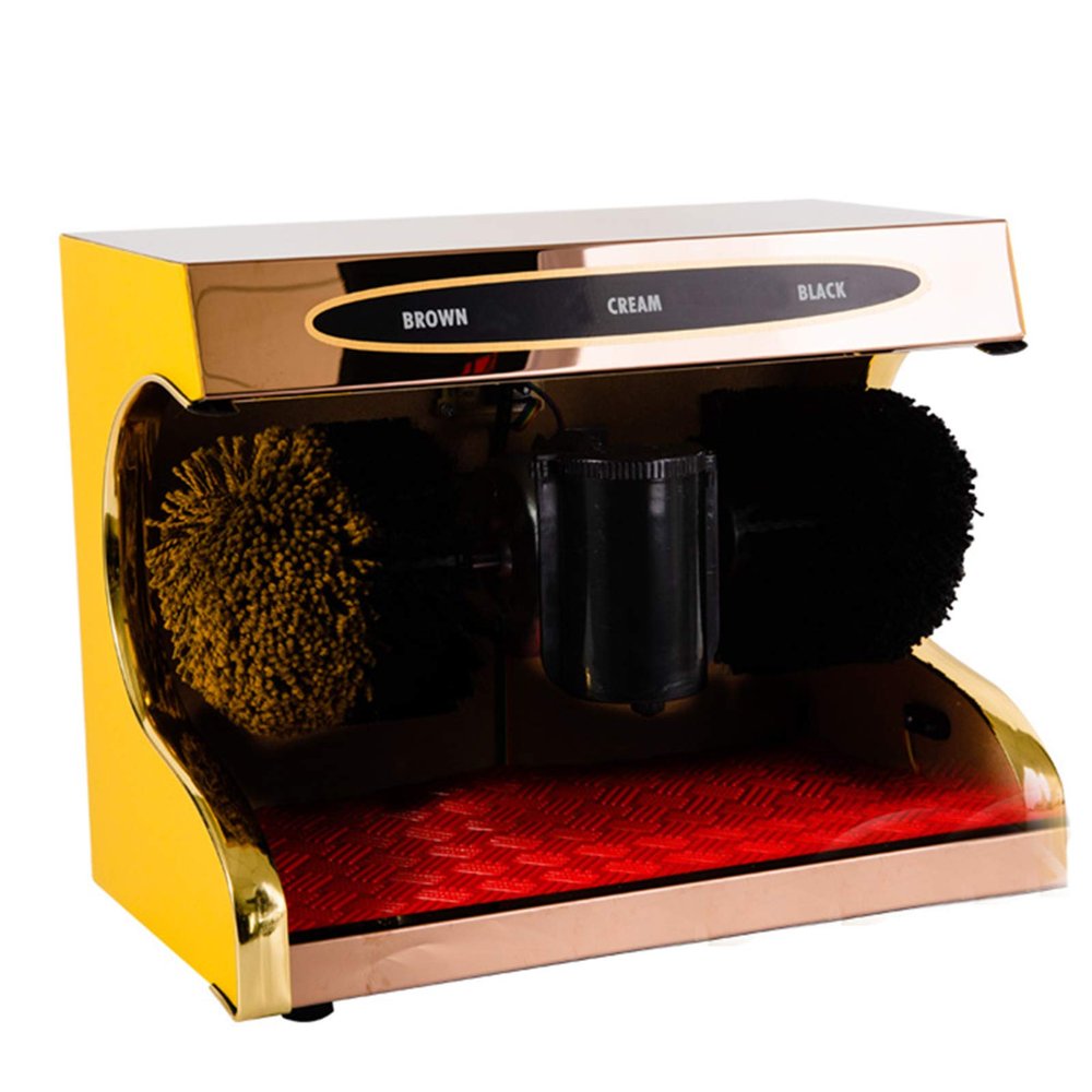 ROHCGHC Electric shoe polisher, Automatic Induction Shoe Polish Mechanical Polishing Machine Electric Brush for Family Hotel Bank Office Brushes,C