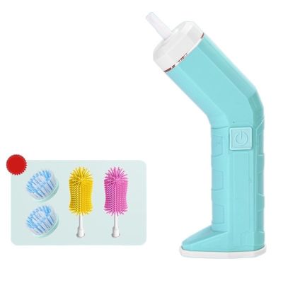 ROHCGHC Electric shoe polisher, can brush the inside and outside of shoes, handheld shoe washing machine artifact, portable and rechargeable Electric Shoe Poli(Green)