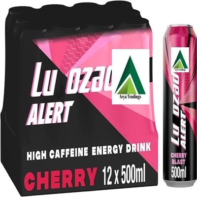 Lukozade Alert Cherry Blast Energy Drink 500ml Case of 12 By Shop 4 Less