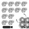 13PCS Shaver Replacement Blades for Pitbull Skull with 1 Cleaning Brush,Replacement Shaver Heads,Replacement Shaver Heads for Skull Shaver Pitbull Gold Pro Razors view 1