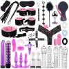 ZeeKoug 34 Sets Of Extreme Sports Accessories For Couples' Wrists And Buttocks, Leisure Indoor Fun Cosplay Equipment Tools (Pink), Original Gifts view 1