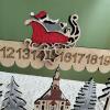 HDOYTXXM Christmas Tree House Advents Calendar Light Up Wood Advents Calendar With 24 Days Countdowns To Christmas Decoration view 3