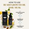 MUMKIN Beard Growth Oil for Men MUSK 30ml Beard Growth Serum with Jojoba, Shea Butter & Vitamin E Hydrating Beard Oil for Thicker, Fuller Beard Growth & Skin Nourishment view 2