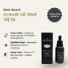 MUMKIN Beard Growth Oil for Men MUSK 30ml Beard Growth Serum with Jojoba, Shea Butter & Vitamin E Hydrating Beard Oil for Thicker, Fuller Beard Growth & Skin Nourishment view 3