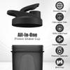Alaoo Protein Shaker Bottle, 2PCS Shaker Protein Shakes with Metal Stirring Ball, Sports Gym Supplement Protein Shake Bottle for Mixing Protein Shakes and Supplements, 400ml, Black and White view 4