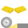 1 PCS Non-Slip Rubber Curb Ramp for Wheelchairs and Vehicles - 2"-5" Rise Height,(Yellow,5.9"H) view 1