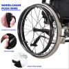 1Pair Wheelchair Push Rim Covers - 22/24in Non-Slip Rear Wheel Sports Wheelchair Rubber Cover, Wear-Resistant, Improve Grip and Traction view 3