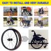 1Pair Wheelchair Push Rim Covers - 22/24in Non-Slip Rear Wheel Sports Wheelchair Rubber Cover, Wear-Resistant, Improve Grip and Traction view 4