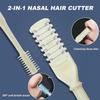 2 in 1 Nasal Hair Cutter, 2025 New Double Sided Nose Hair Knife, Manual 360 Rotating Nostril Hair Removal Tool Double Sided Blade with Ear Digger for Men and Women (5PCS) view 3