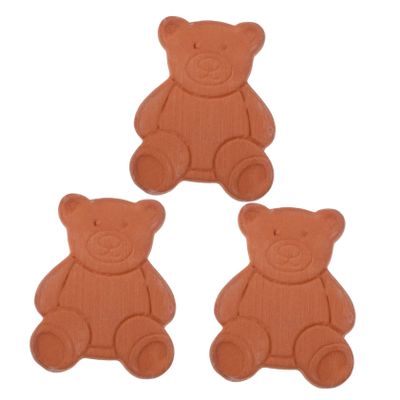 Alipis Sugar Softener Disc and Food Storage Container Softener, Bear-Shaped Terracotta Moisture Absorber for Food Preservation, 3pcs Set for Kitchen Pantry Dehumidifier