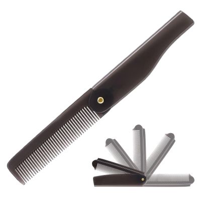 Beard Comb | Portable Folding Pocket Comb | Fine Tooth Hair Straightener For Everyday Grooming, Beard Or Mustache, Use Dry Or With Balms, Saw Cut Hand Polished, Made In England