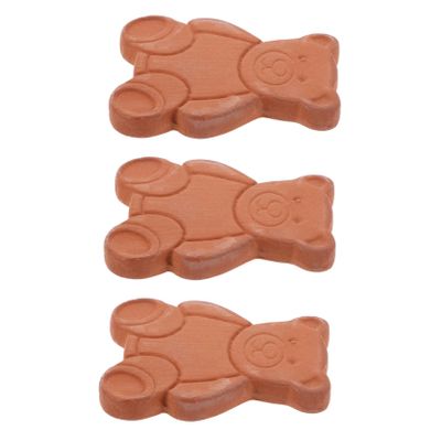 Zerodeko Brown Sugar Saver and Softener Disc 3pcs Terracotta Bear Moisture Remover Kitchen Gadget for Food Storage Containers and Cookies Preservation