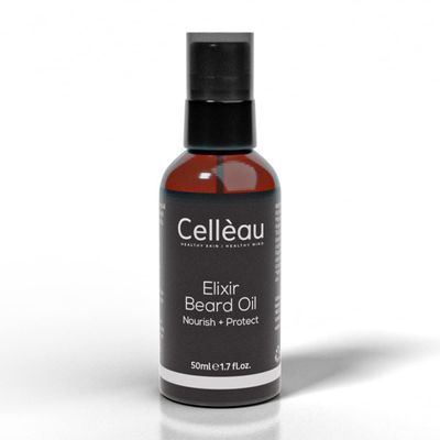 Elixir Beard Growth Oil, Natural Growth Thickener, Premium Blend with Apricot, Avocado, Macadamia, Argan Oils, Bergamot & Cardamom Scent, As Seen in GQ & VOGUE magazine