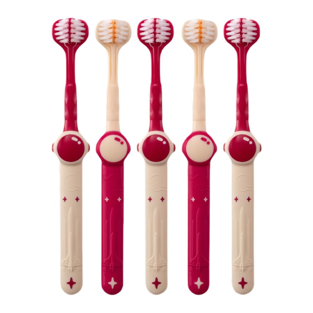 Kids Toothbrush Boys Aged 3-12 Brushing Tool Gentle Deep Cleaning Reusable
