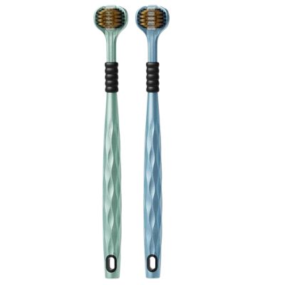 360 Degree Toothbrush - Triple Head Cleaning Brush, Soft Care Tool | Reliable Hygiene Accessory Comfortable Grip Gentle Cleaning Aid Durable Daily Care Gear with Convenient Use for Toddler