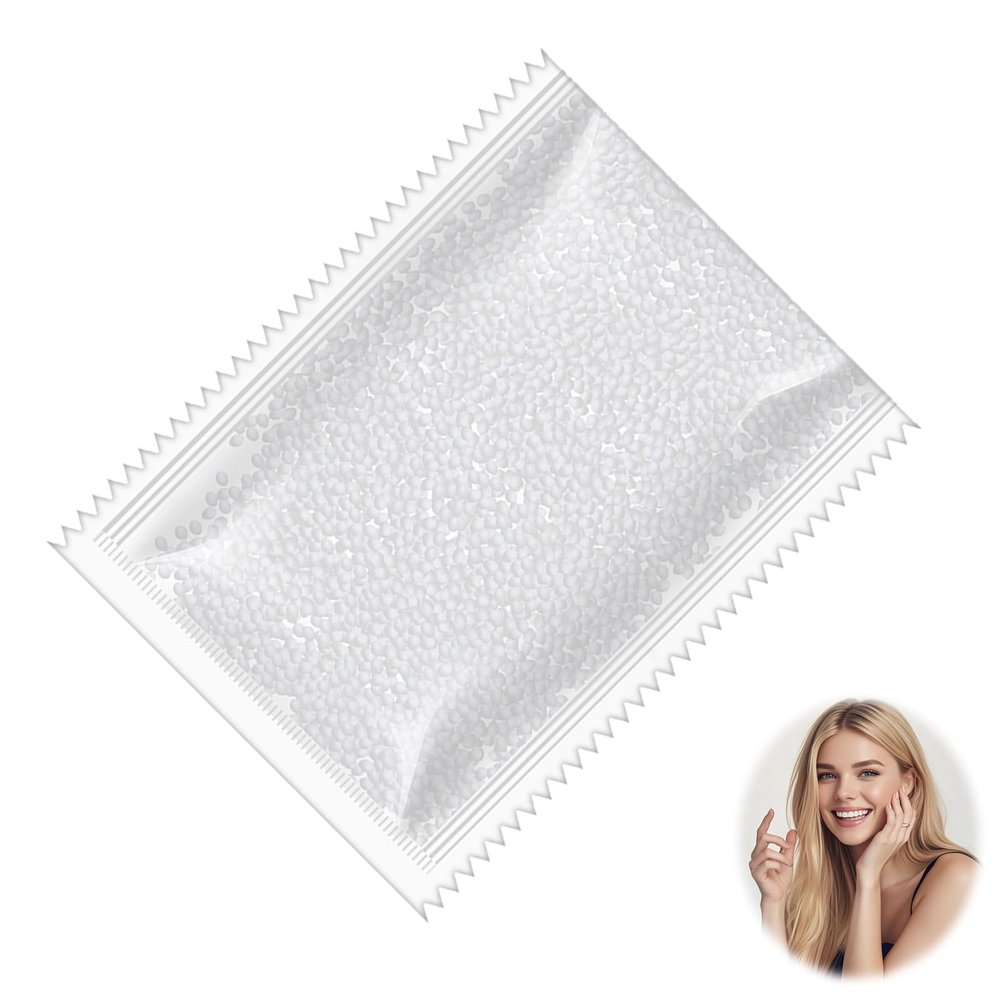 100g Temporary Tooth Repair Beads, False Teeth Thermal Adhesive Fitting Beads Moldable Fake Dental Tooth Filling Material Temporary Repair Kit for Missing Broken Fake Chipped Cosmetic Veneere