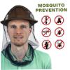 Sosoport 10pcs Outdoor Fishing Hat Mosquito Face Net Mesh for Camping Hiking and Travel Insect Head Net Protection view 3