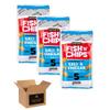 Burtons Fish n Chips Flavoured Baked Snacks Crunchy Retro British Savour Snacking | 5 Snack Bags Classic Lunchbox Crisps for Kids & Adults (Pack 3, Salt & Vinegar)