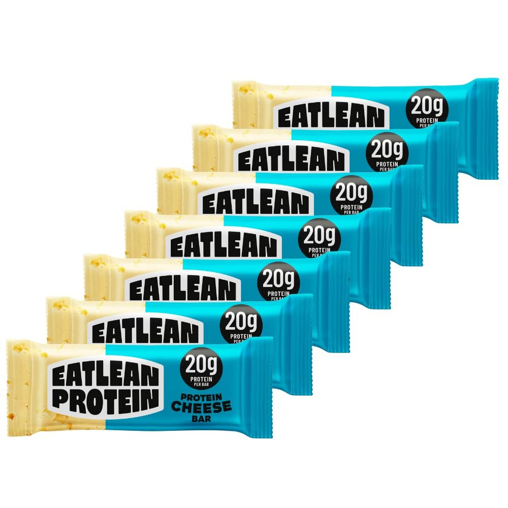Eatlean Protein Cheese Snack Bars | Lactose Free, Low Fat, High Protein Cheese, Keto Friendly, Low Carb Snacks | Multibuy (7 x 60g Bars, Original)