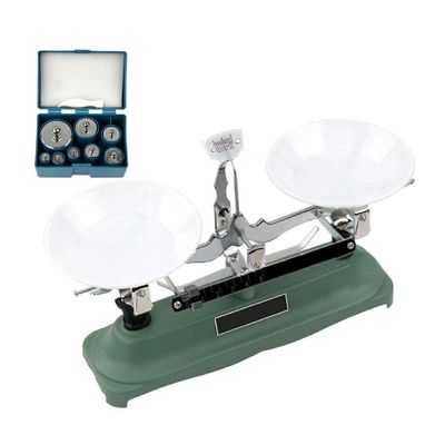 500G Lab Table Balance Pallet Rack Mechanical Scales with Precision Calibration Weight Set Scale Educational Equipment Tray Laboratory Balance/1482