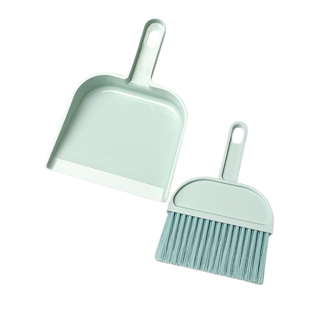 WEKAMOS Desktop Broom and Dustpan Set Mini Cleaning Kit for Office Table Small Broom Dustpan Soft Bristles for Car Home