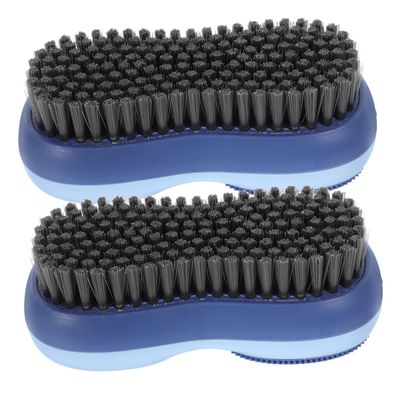 FOMIYES 2pcs Laundry Brush Double Sided Soft Bristle Cleaning Brush for Household Use for Clothes