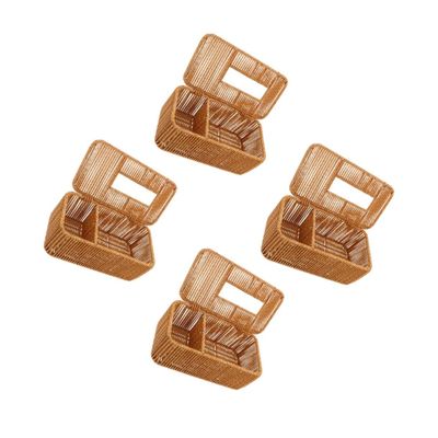 ABOOFAN 4pcs Box Imitation Rattan Woven Tissue Box Rectangular Japanese Style Decorative Tissue Napkin Holder for Living Home Kitchen Bathroom