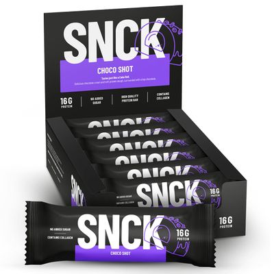 SNCK Protein Bar, Healthy Snack Alternative, Low Sugar Treat - Choco Shot