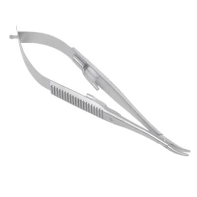 Professional Surgical Needle Holder, Curved Tip, Medical Grade Stainless Steel. Castroveijo