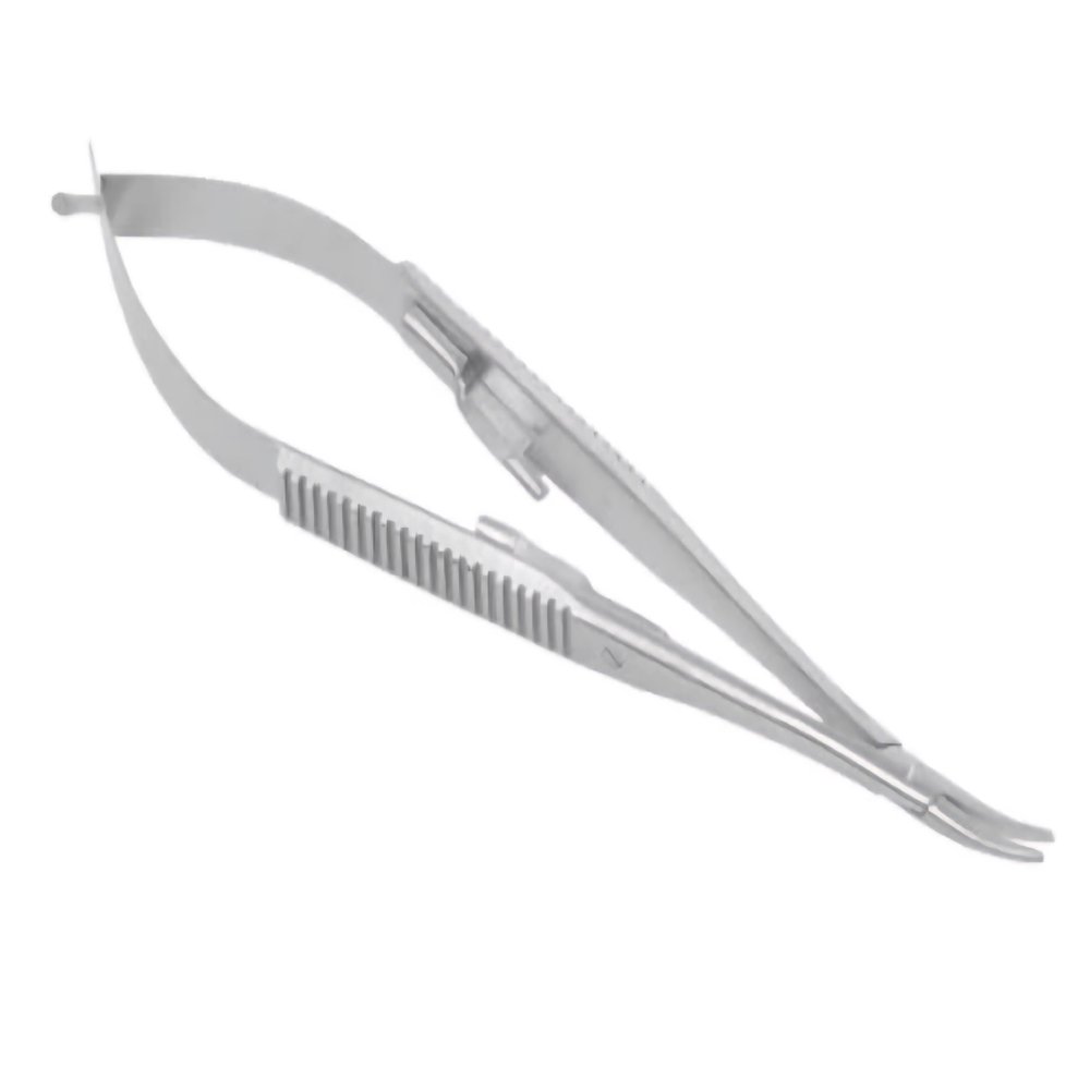 Professional Surgical Needle Holder, Curved Tip, Medical Grade Stainless Steel. Castroveijo