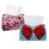 2 pack Cartoon bow Tissue Box Cover Leather Facial Tissue Dispenser Box Holder for Dresser Bathroom Decorative view 1